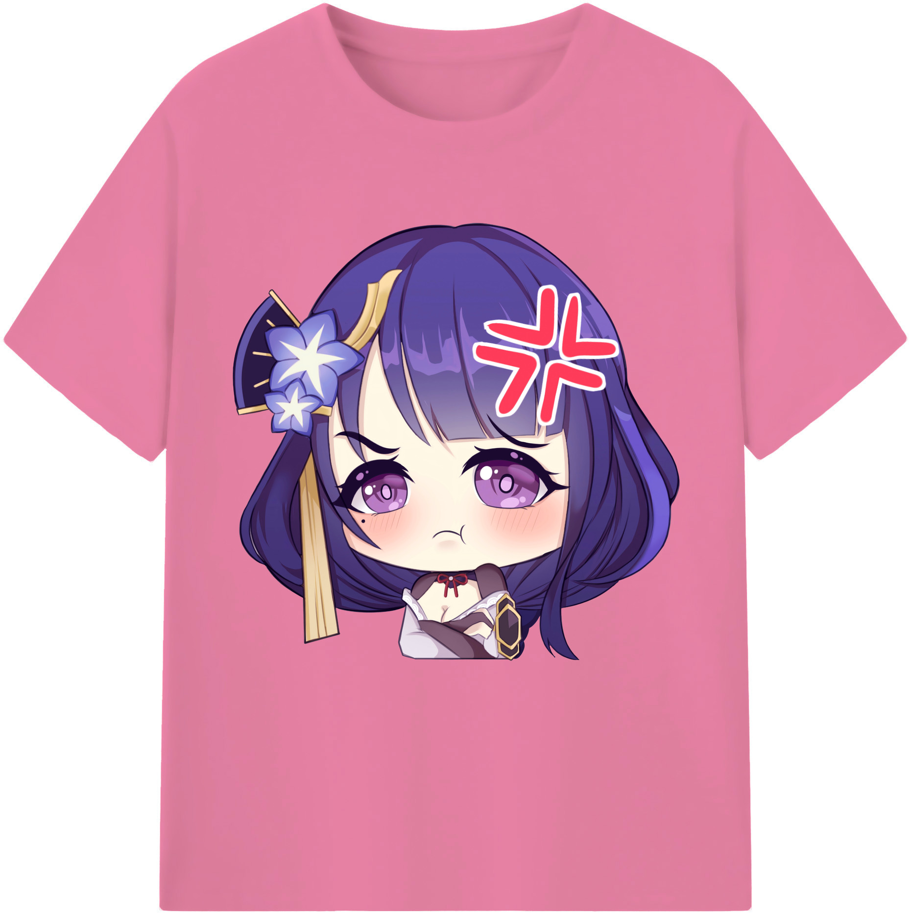 げんし神 雷電将軍 らいでんしょうぐん genshin Raiden Shogun 綿100％半袖Tシャツ（フロントプリント）